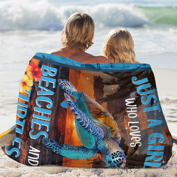 Turtle Pattern Blanket Fleece Throw Blanket Super Soft Warm Gifts for Baby Girls Boys Kids Mom Grandma Room Decor