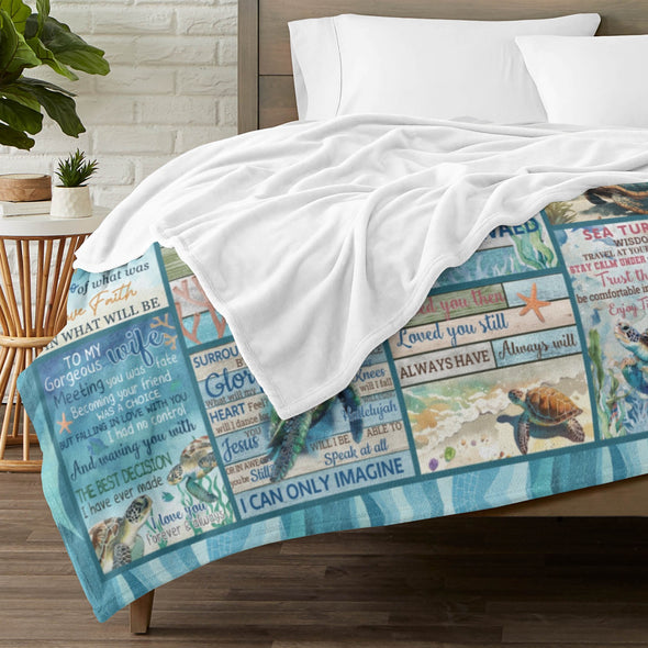 Turtle Pattern Blanket Fleece Throw Blanket Super Soft Warm Gifts for Baby Girls Boys Kids Mom Grandma Room Decor