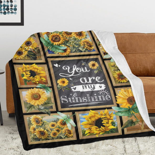 Sunflower Blanket Fleece Throw Blanket Super Soft Warm Gifts for Baby Girls Boys Kids Mom Grandma Room Decor