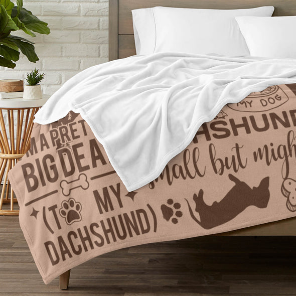 Dachshund Pattern Blanket Fleece Throw Blanket Super Soft Warm Gifts for Baby Girls Boys Kids Mom Grandma Room Decor