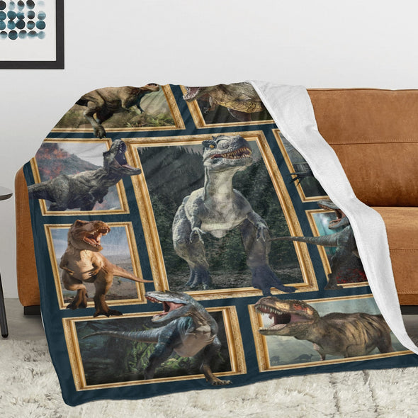 Dinosaur Blanket for Boys Kids Soft Flannel Blanket for Children's Toys are Suitable for Beds, Sofas and School Lunch Break-2-hml Balnket