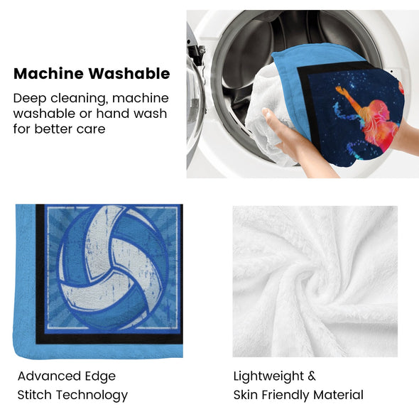 Volleyball Pattern Blanket Fleece Throw Blanket Super Soft Warm Gifts for Baby Girls Boys Kids Mom Grandma Room Decor