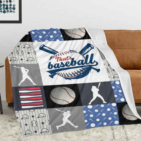 Baseball Pattern Blanket Fleece Throw Blanket Super Soft Warm Gifts for Baby Girls Boys Kids Mom Grandma Room Decor