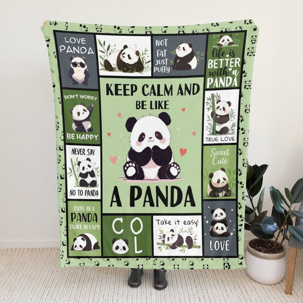 Panda Pattern Blanket Fleece Throw Blanket Super Soft Warm Gifts for Baby Girls Boys Kids Mom Grandma Room Decor