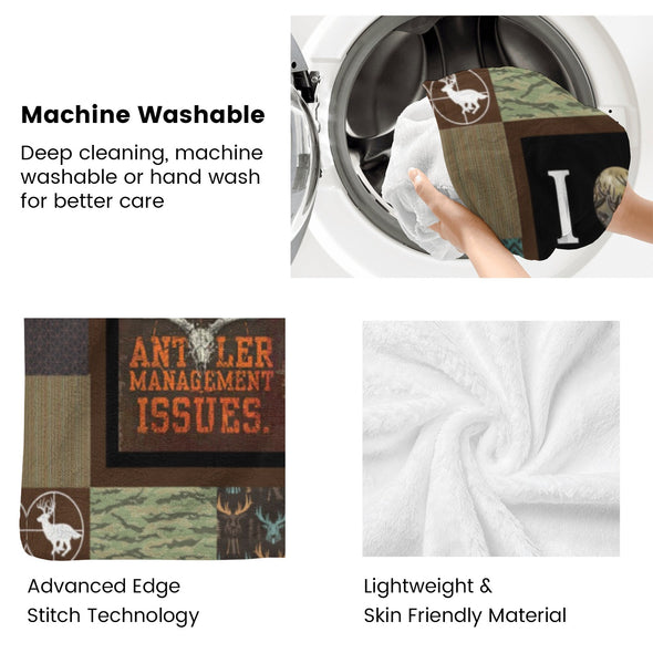 Deer Pattern Blanket Fleece Throw Blanket Super Soft Warm Gifts for Baby Girls Boys Kids Mom Grandma Room Decor