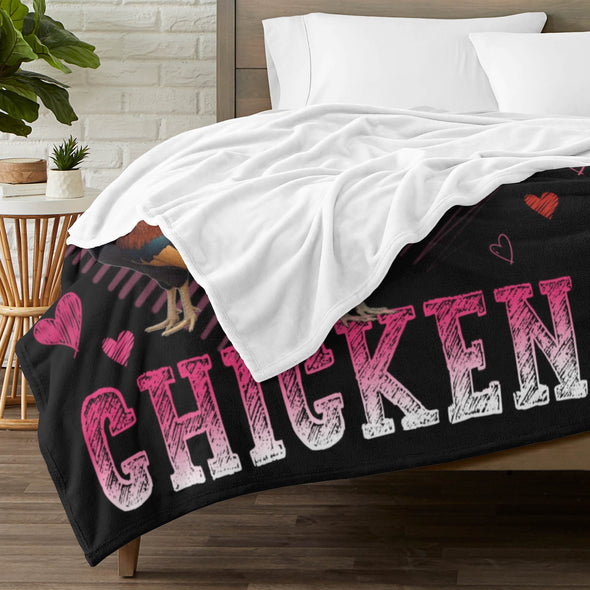 Chicken Pattern Blanket Fleece Throw Blanket Super Soft Warm Gifts for Baby Girls Boys Kids Mom Grandma Room Decor