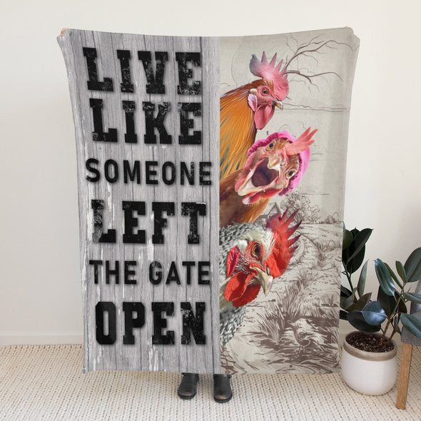 Chicken Pattern Blanket Fleece Throw Blanket Super Soft Warm Gifts for Baby Girls Boys Kids Mom Grandma Room Decor