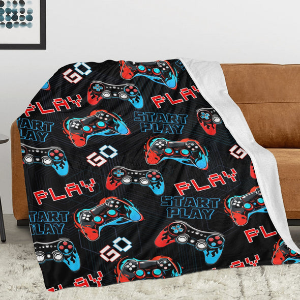 Gamer Blanket Fleece Throw Blanket Super Soft Warm Gifts for Baby Girls Boys Kids Mom Grandma Room Decor