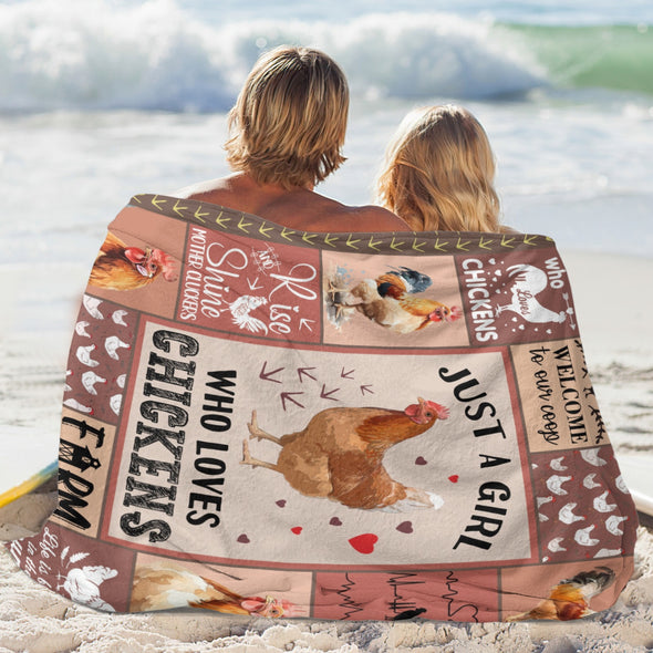 Chicken Pattern Blanket Fleece Throw Blanket Super Soft Warm Gifts for Baby Girls Boys Kids Mom Grandma Room Decor