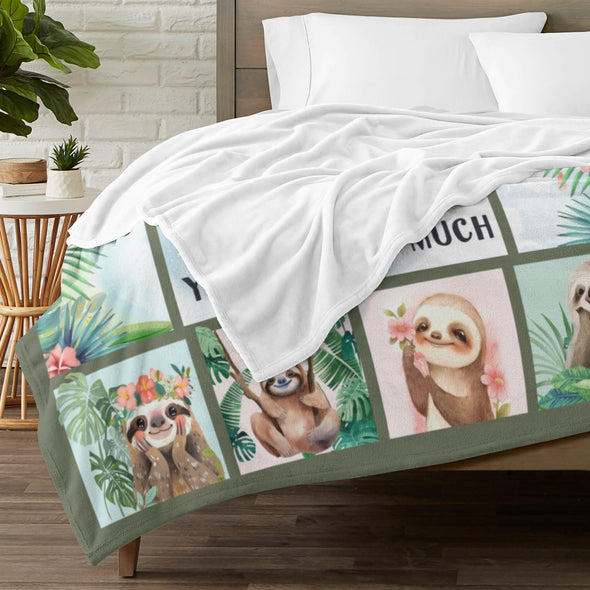 Sloth Blanket Gifts for Women Girls, Cozy Soft Sloths Throw Blanket for Men Kids Boys Christmas Birthday