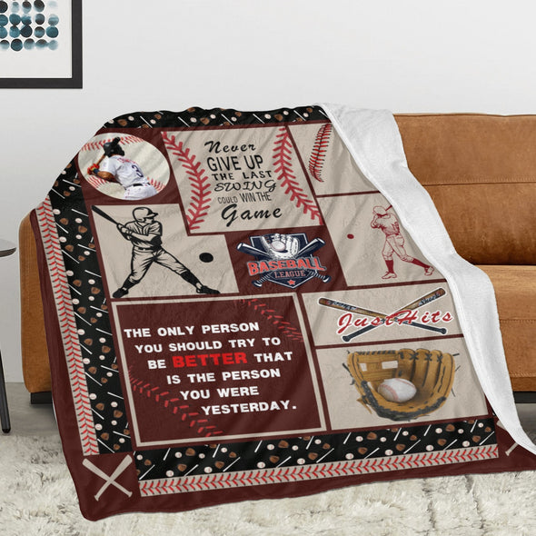 Baseball Pattern Blanket Fleece Throw Blanket Super Soft Warm Gifts for Baby Girls Boys Kids Mom Grandma Room Decor