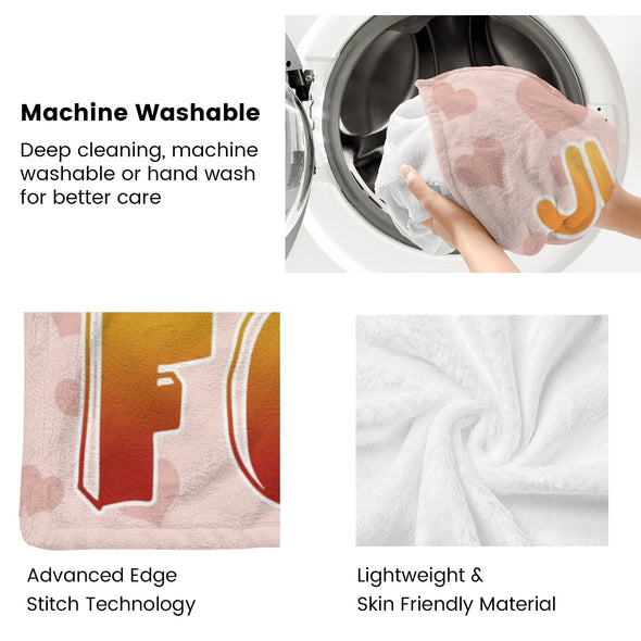 Fox Pattern Blanket Fleece Throw Blanket Super Soft Warm Gifts for Baby Girls Boys Kids Mom Grandma Room Decor