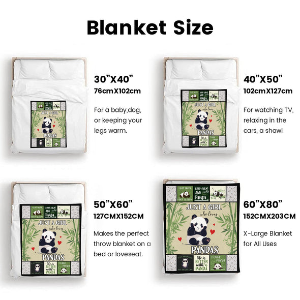 Panda Pattern Blanket Fleece Throw Blanket Super Soft Warm Gifts for Baby Girls Boys Kids Mom Grandma Room Decor