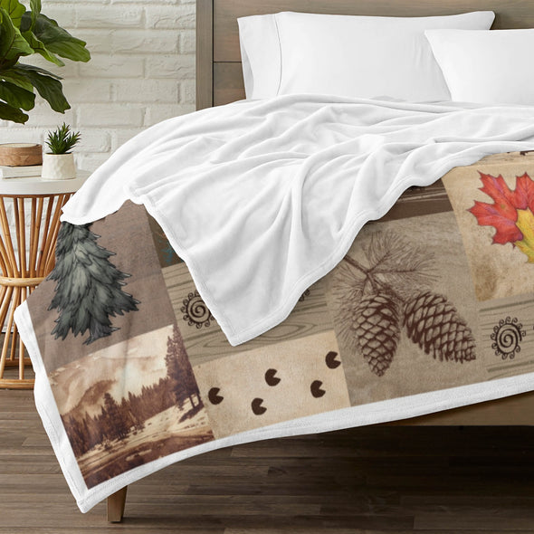 Deer Pattern Blanket Fleece Throw Blanket Super Soft Warm Gifts for Baby Girls Boys Kids Mom Grandma Room Decor