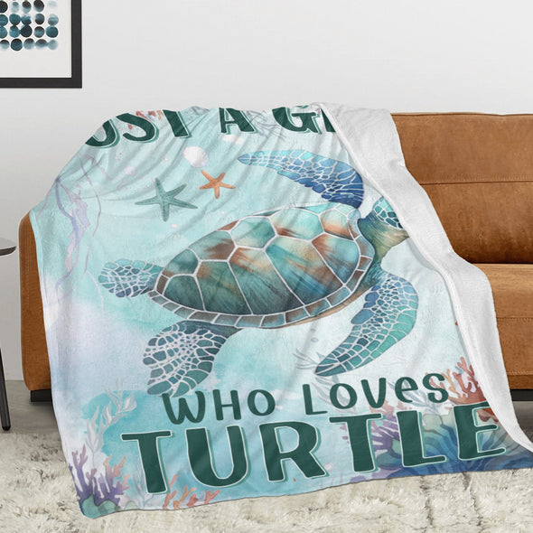 Turtle Pattern Blanket Fleece Throw Blanket Super Soft Warm Gifts for Baby Girls Boys Kids Mom Grandma Room Decor