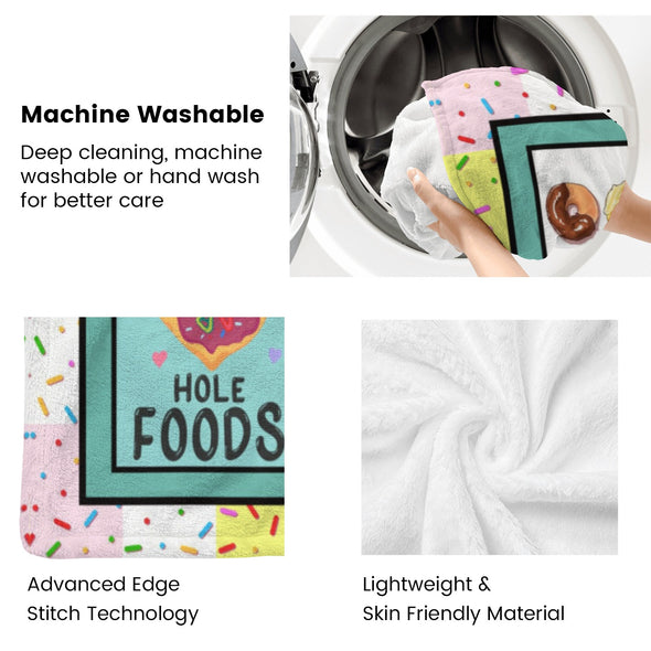 Donut Pattern Blanket Fleece Throw Blanket Super Soft Warm Gifts for Baby Girls Boys Kids Mom Grandma Room Decor