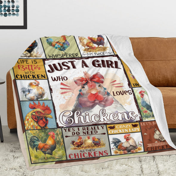 Chicken Pattern Blanket Fleece Throw Blanket Super Soft Warm Gifts for Baby Girls Boys Kids Mom Grandma Room Decor