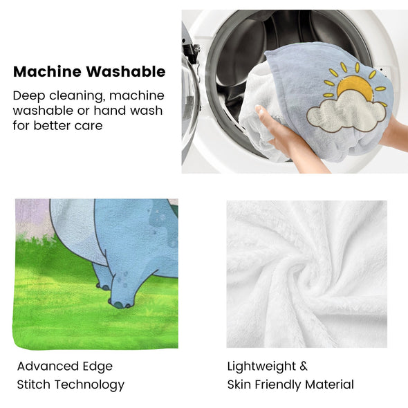 Dinosaur Blanket for Boys Kids Soft Flannel Blanket for Children's Toys are Suitable for Beds, Sofas and School Lunch Break-2-hml Balnket