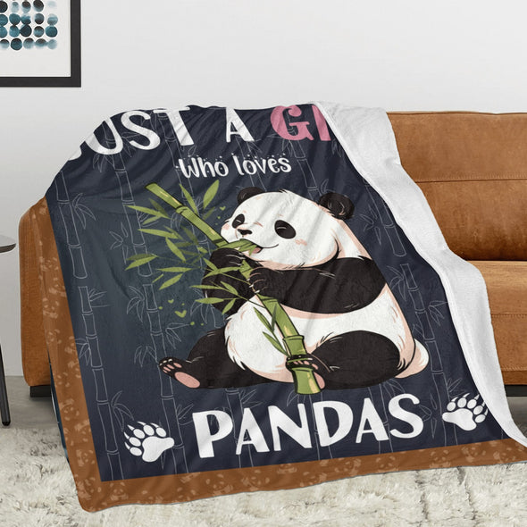 Panda Pattern Blanket Fleece Throw Blanket Super Soft Warm Gifts for Baby Girls Boys Kids Mom Grandma Room Decor