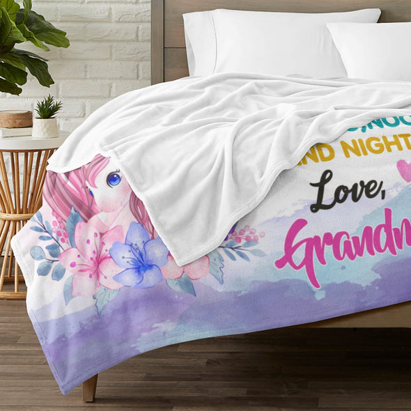 Unicorn Throw Blanket Super Soft Warm Cozy Fuzzy Plush Blanket Gifts for Girls Boys Kids Room Decor