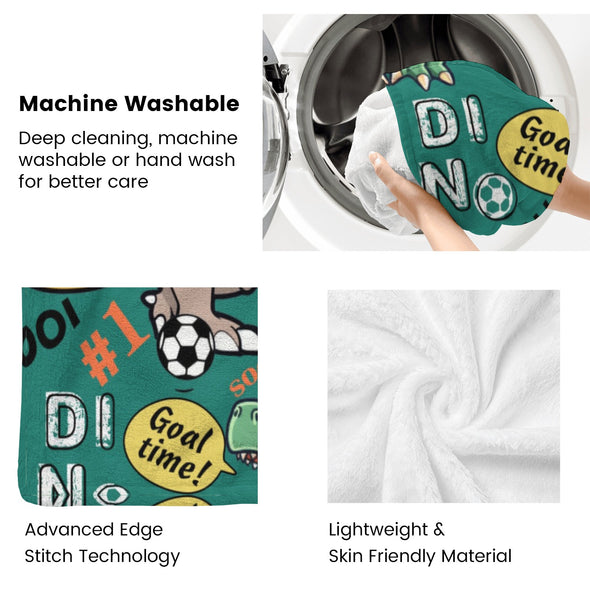 Dinosaur Blanket for Boys Kids Soft Flannel Blanket for Children's Toys are Suitable for Beds, Sofas and School Lunch Break-2-hml Balnket