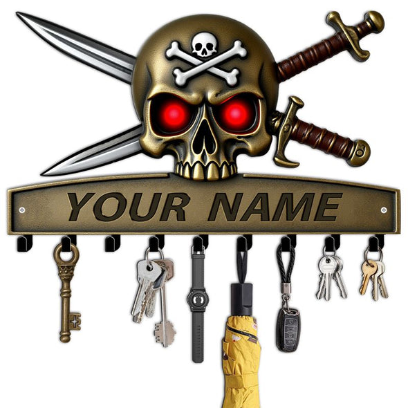 Personalized Metal Key Holder Custom Family Name Rack Hooks for Wall Mount Home Living Room Kitchen Decor Housewarming Wedding Gift