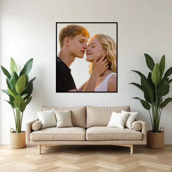 Custom Metal Portrait Wall Art from Family Photo Personalized Dog Cat Memorial Home Decor Gift for Christmas Anniversaries