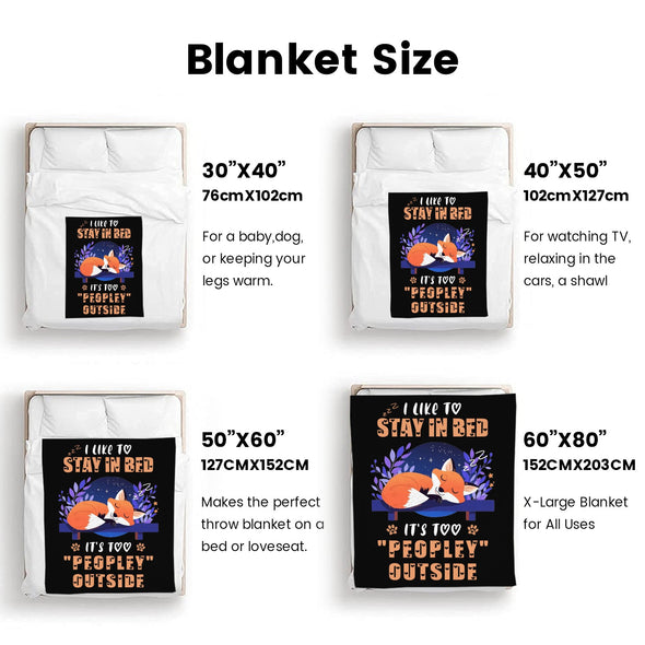 Fox Pattern Blanket Fleece Throw Blanket Super Soft Warm Gifts for Baby Girls Boys Kids Mom Grandma Room Decor