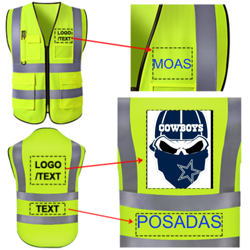 Custom Safety Vest for Men Women, Personalized Logo High Visibility Reflective Vest With Photo Text