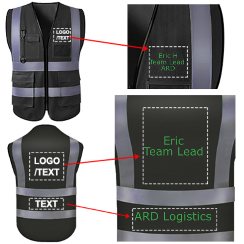 Custom Safety Vest for Men Women, Personalized Logo High Visibility Reflective Vest Bulk With Photo Text