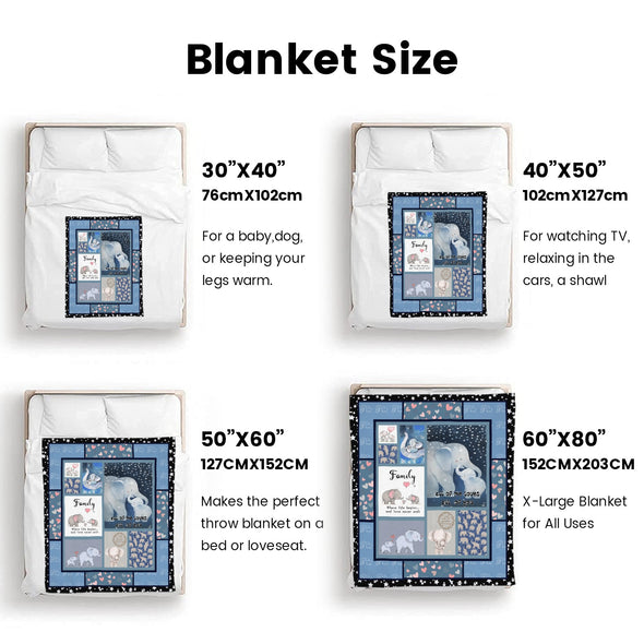 Elephant Blanket Fleece Throw Blanket Super Soft Warm Gifts for Girls Boys Kids Room Decor