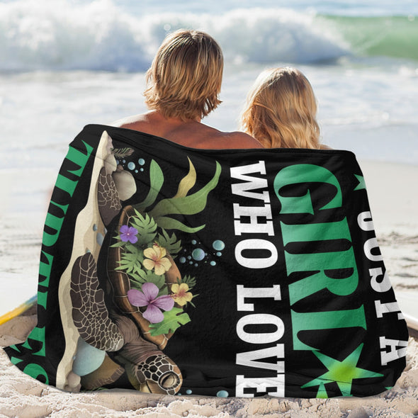 Turtle Pattern Blanket Fleece Throw Blanket Super Soft Warm Gifts for Baby Girls Boys Kids Mom Grandma Room Decor