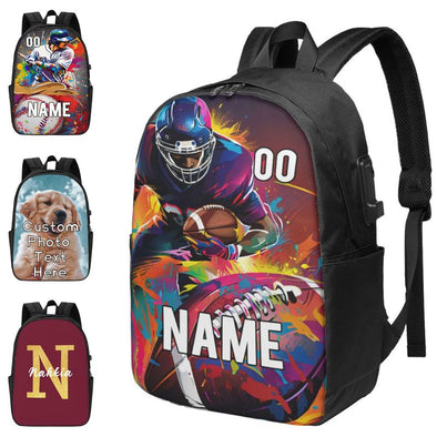 Custom Backpack with Name Personalized Travel Bag Customize for Adults Kids Boy Girl Men Women Camping Casual