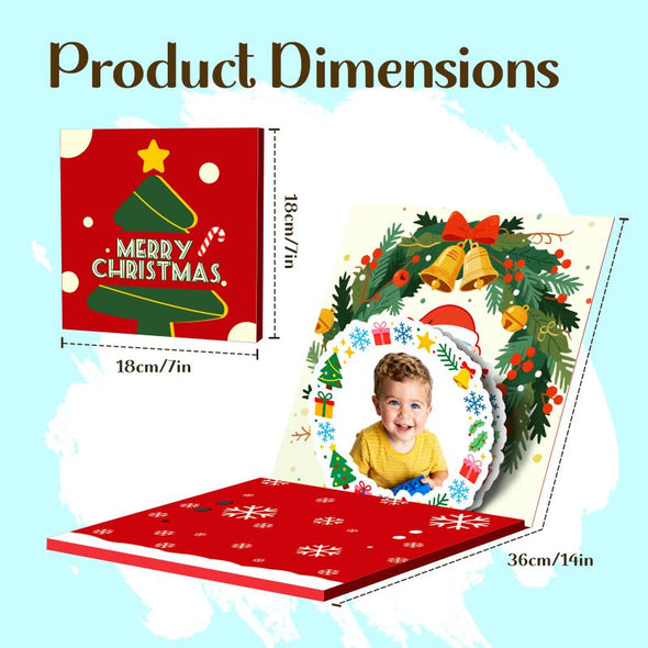 Custom Musical Greeting Cards with Personalized Photo Music Christmas Birthdays Valentine's Day and Weddings Gift for Family Friends and Couples