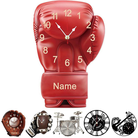 Personalized Clock with Name, Custom Metal Clock for Home Decoration Music Classroom Living Room Birthday Christmas