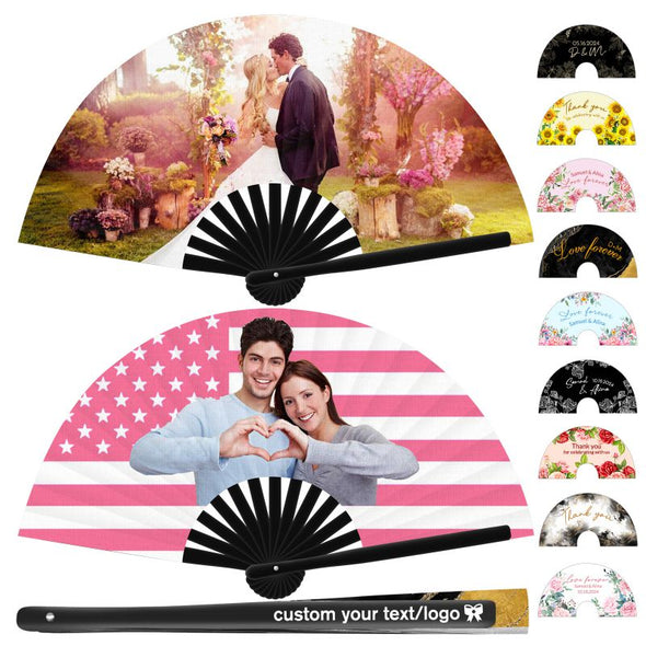 Custom Popping Fans for Line Dancing Personalized Decorative Folding Fans Customized with Pictures Text for Home