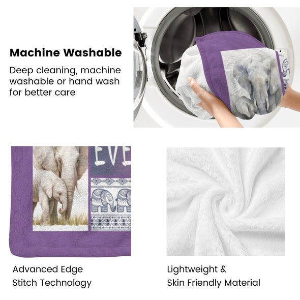 Elephant Blanket Fleece Throw Blanket Super Soft Warm Gifts for Girls Boys Kids Room Decor