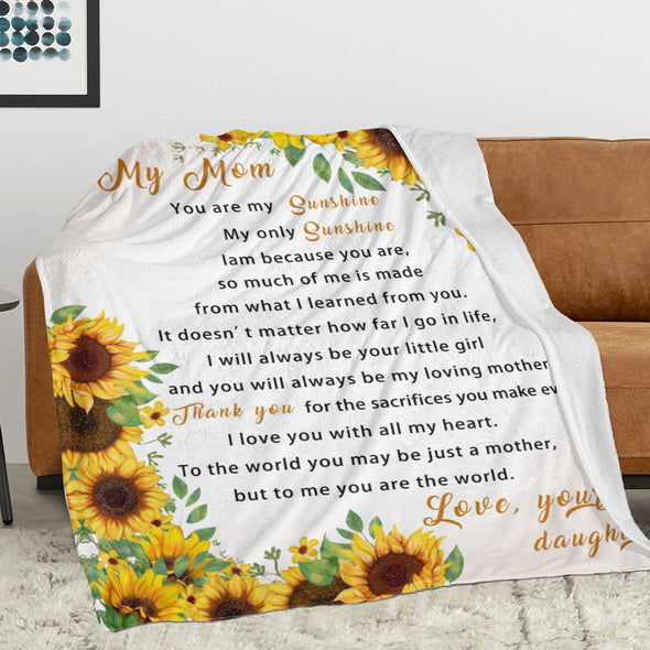 Sunflower Blanket Fleece Throw Blanket Super Soft Warm Gifts for Baby Girls Boys Kids Mom Grandma Room Decor