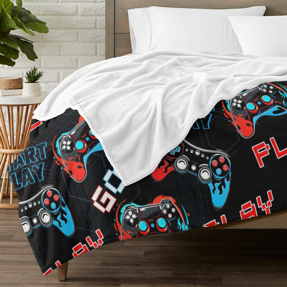 Gamer Blanket Fleece Throw Blanket Super Soft Warm Gifts for Baby Girls Boys Kids Mom Grandma Room Decor