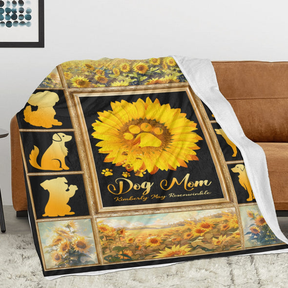 Dog Mom Blanket, Dog Lovers Gifts for Women, Puppy Throw Blanket for Bed Couch Christmas Gift