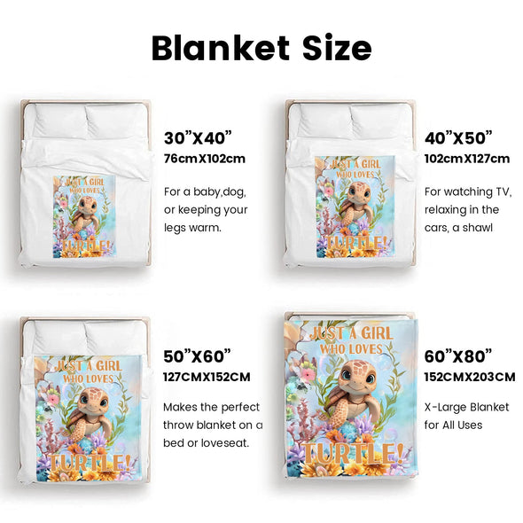 Turtle Pattern Blanket Fleece Throw Blanket Super Soft Warm Gifts for Baby Girls Boys Kids Mom Grandma Room Decor