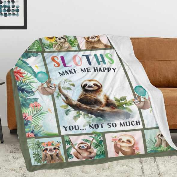 Sloth Blanket Gifts for Women Girls, Cozy Soft Sloths Throw Blanket for Men Kids Boys Christmas Birthday
