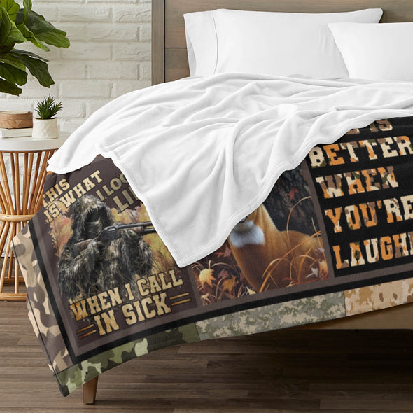 Deer Pattern Blanket Fleece Throw Blanket Super Soft Warm Gifts for Baby Girls Boys Kids Mom Grandma Room Decor