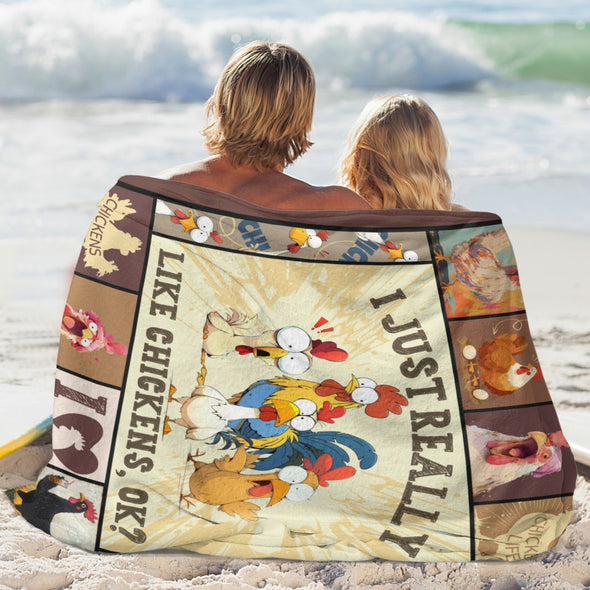 Chicken Pattern Blanket Fleece Throw Blanket Super Soft Warm Gifts for Baby Girls Boys Kids Mom Grandma Room Decor