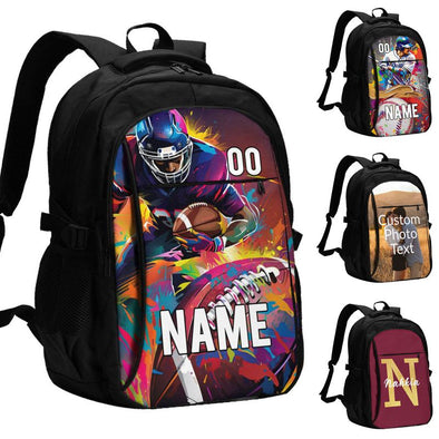 Custom Backpack with Name Personalized Travel Bags Customize for Adults Men Women Camping Casual