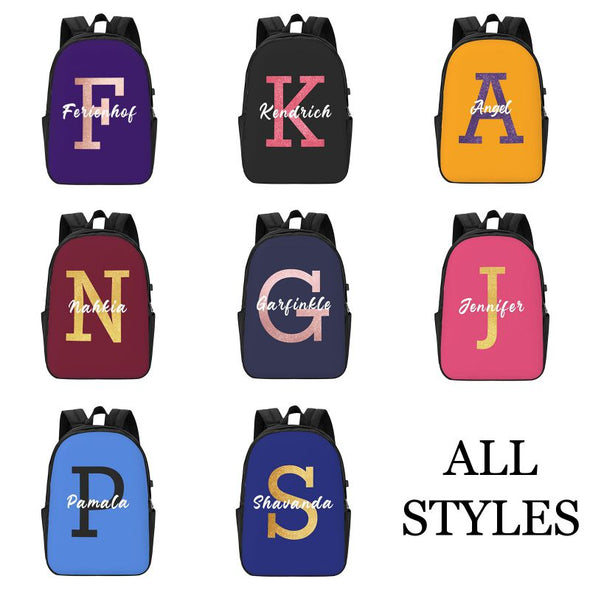 Custom Backpack with Name Personalized Travel Bag Customize for Adults Kids Boy Girl Men Women Camping Casual