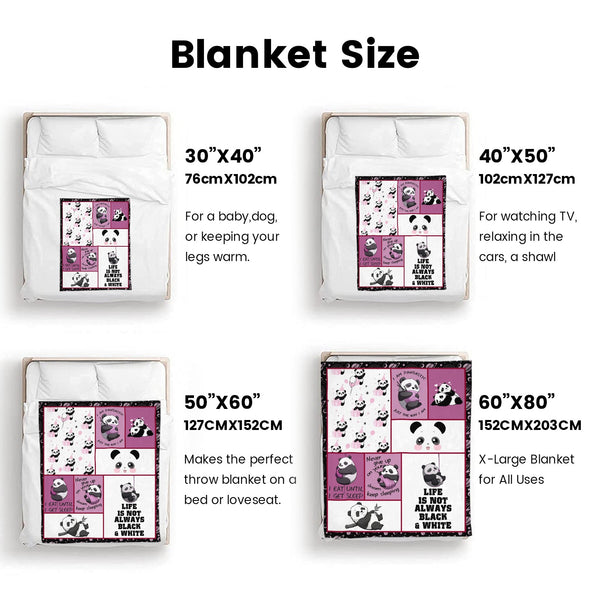 Panda Pattern Blanket Fleece Throw Blanket Super Soft Warm Gifts for Baby Girls Boys Kids Mom Grandma Room Decor