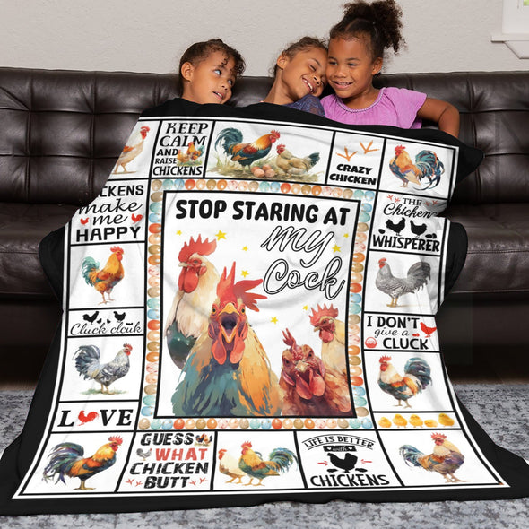 Chicken Pattern Blanket Fleece Throw Blanket Super Soft Warm Gifts for Baby Girls Boys Kids Mom Grandma Room Decor