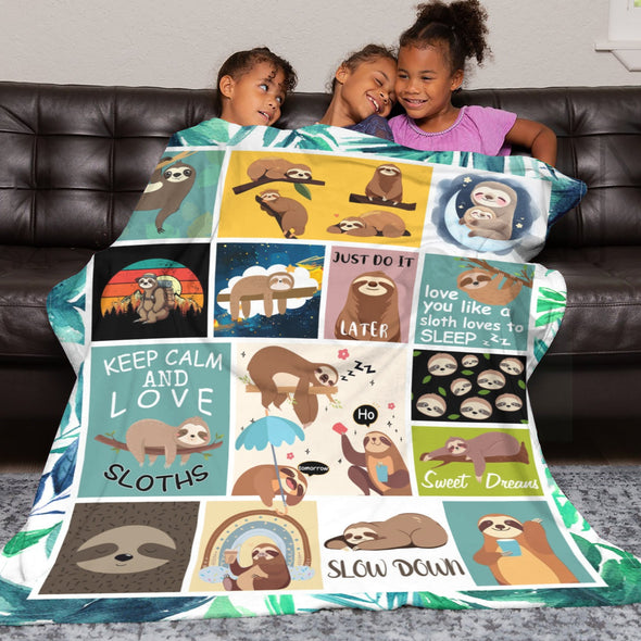 Sloth Blanket Gifts for Women Girls, Cozy Soft Sloths Throw Blanket for Men Kids Boys Christmas Birthday