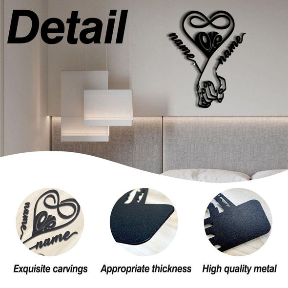 Personalized Wedding Gifts for the Couple Custom Metal Infinity Wall Art Sign Decor with Name and Date Anniversary Valentines Day Gifts